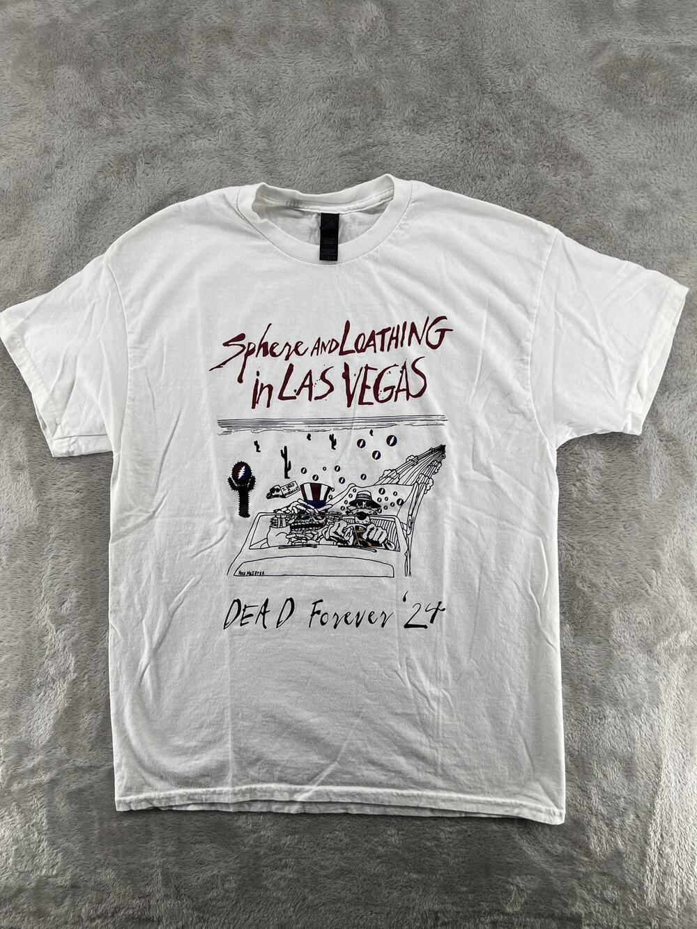 Sphere And Loathing In Las Vegas Dead Forever '24 Graphic T Shirt White Size L